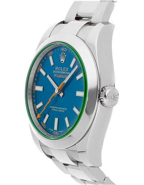 rolex milgauss blue replica|rolex 116400gv milgauss.